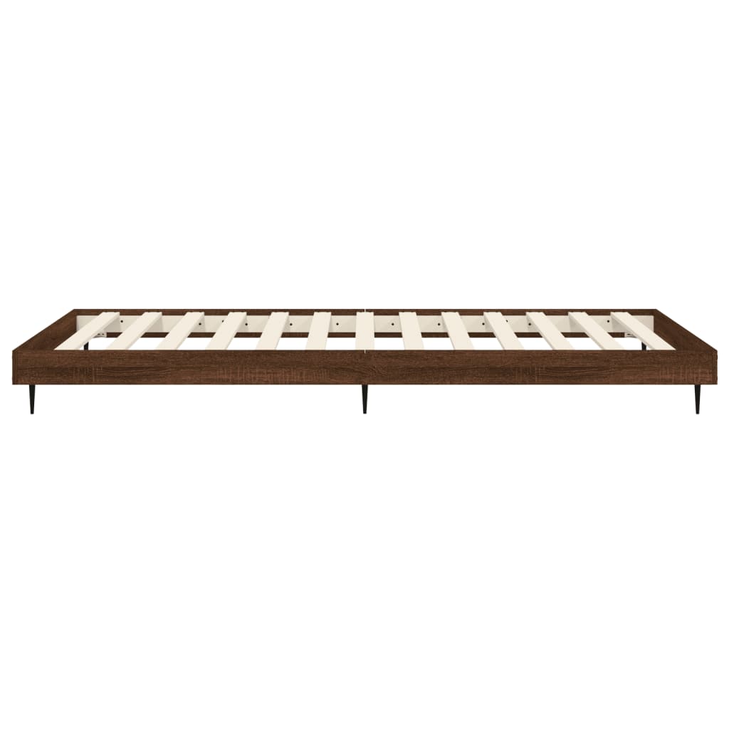 sengeramme 100x200 cm uden madras konstrueret træ brunt eg