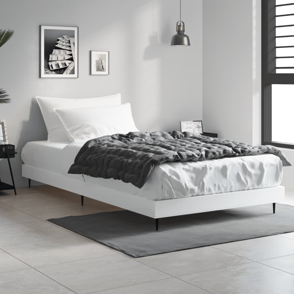 sengeramme 90x200 cm konstrueret træ hvid