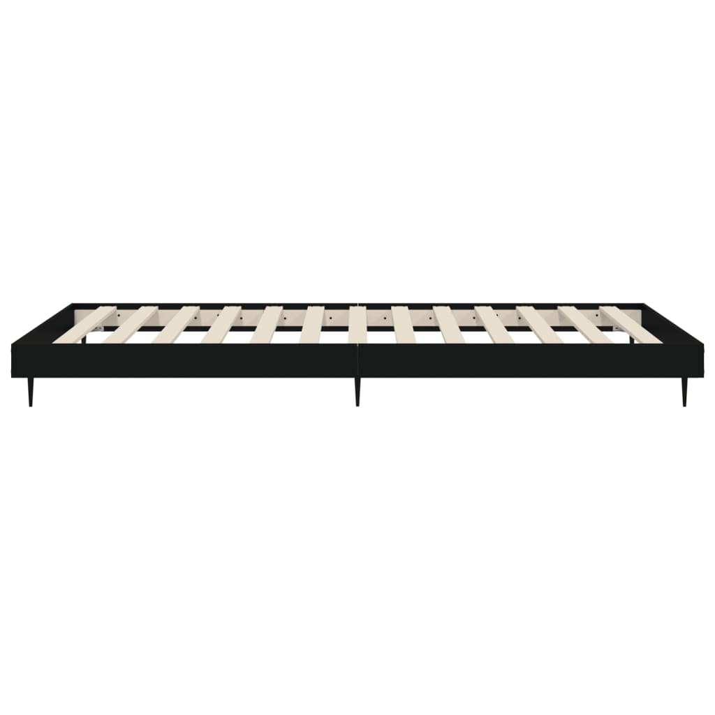 sengeramme 90x200 cm konstrueret træ sort