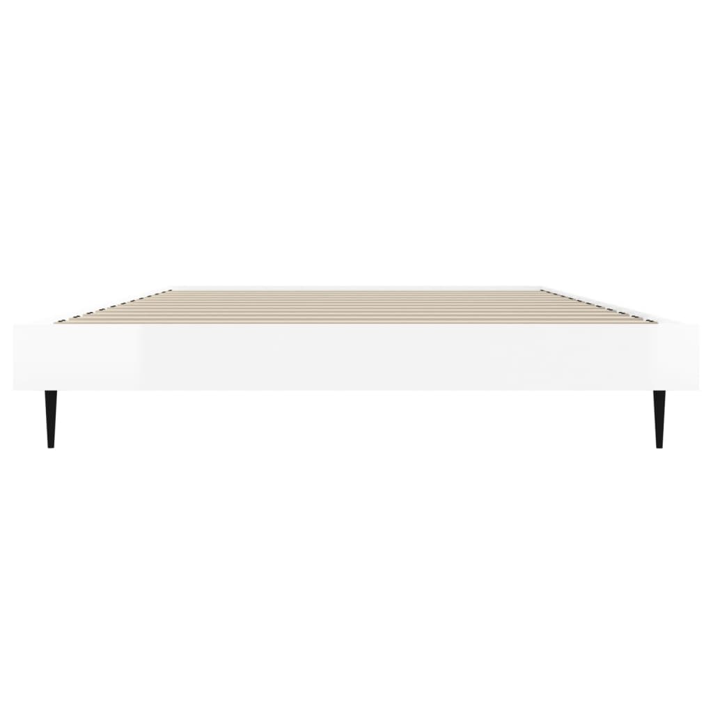 sengeramme 90x200 cm konstrueret træ hvid højglans