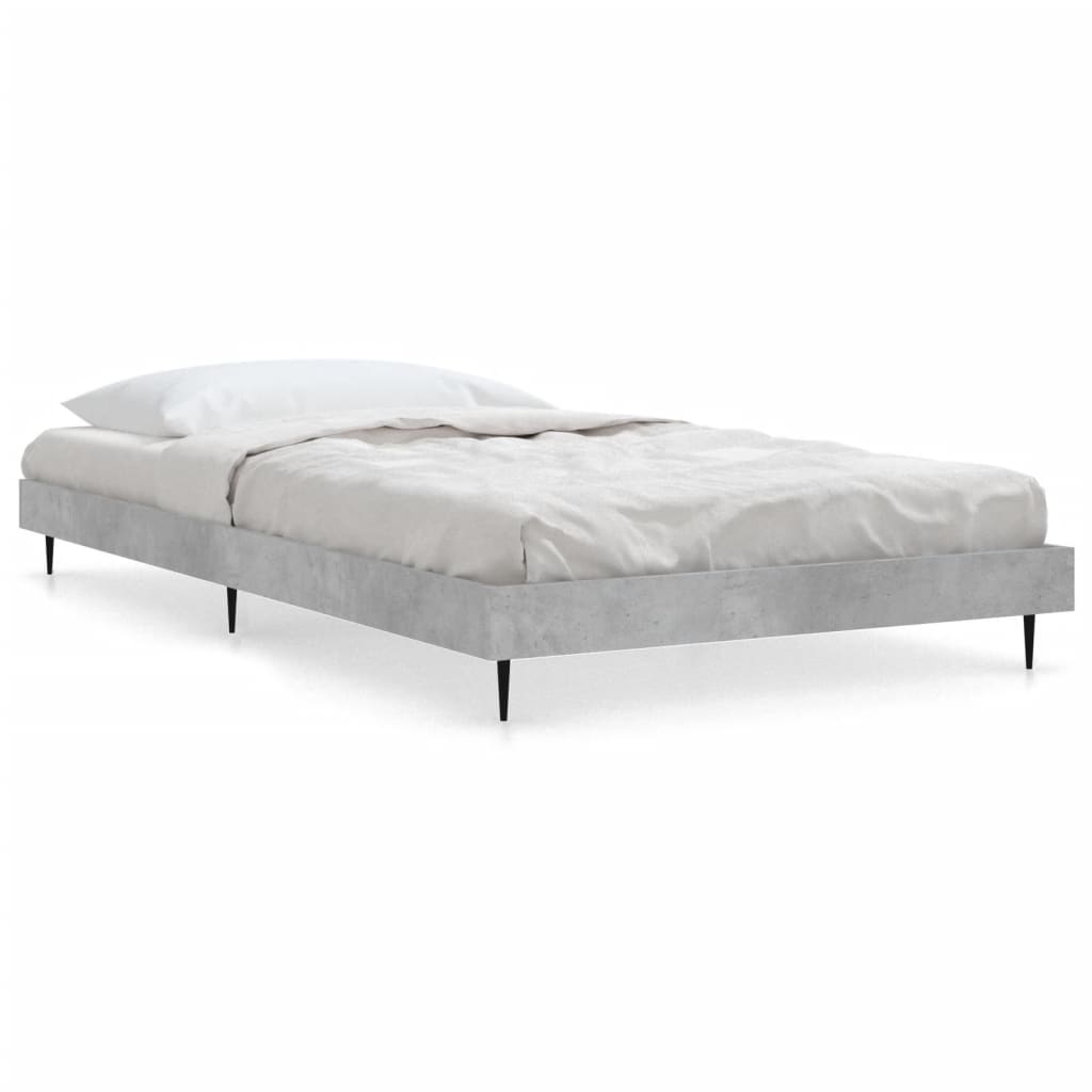 sengeramme 90x200 cm konstrueret træ betongrå