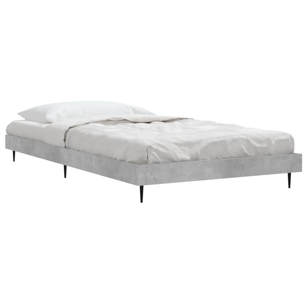 sengeramme 90x200 cm konstrueret træ betongrå