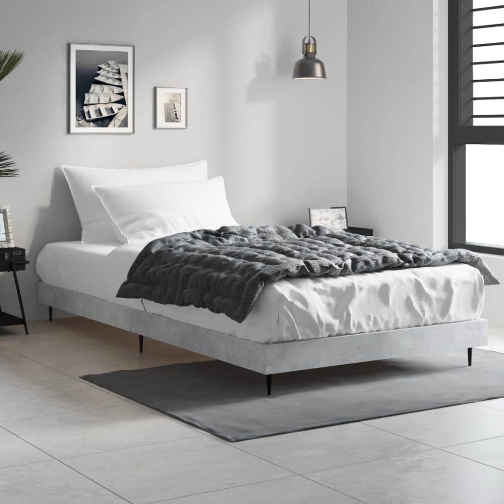 sengeramme 90x200 cm konstrueret træ betongrå
