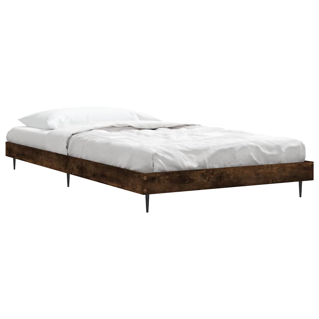 sengeramme 90x200 cm uden madras konstrueret træ røget eg