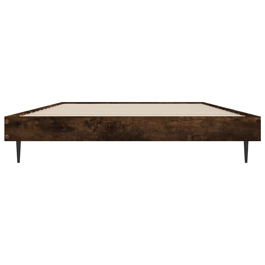 sengeramme 90x200 cm uden madras konstrueret træ røget eg