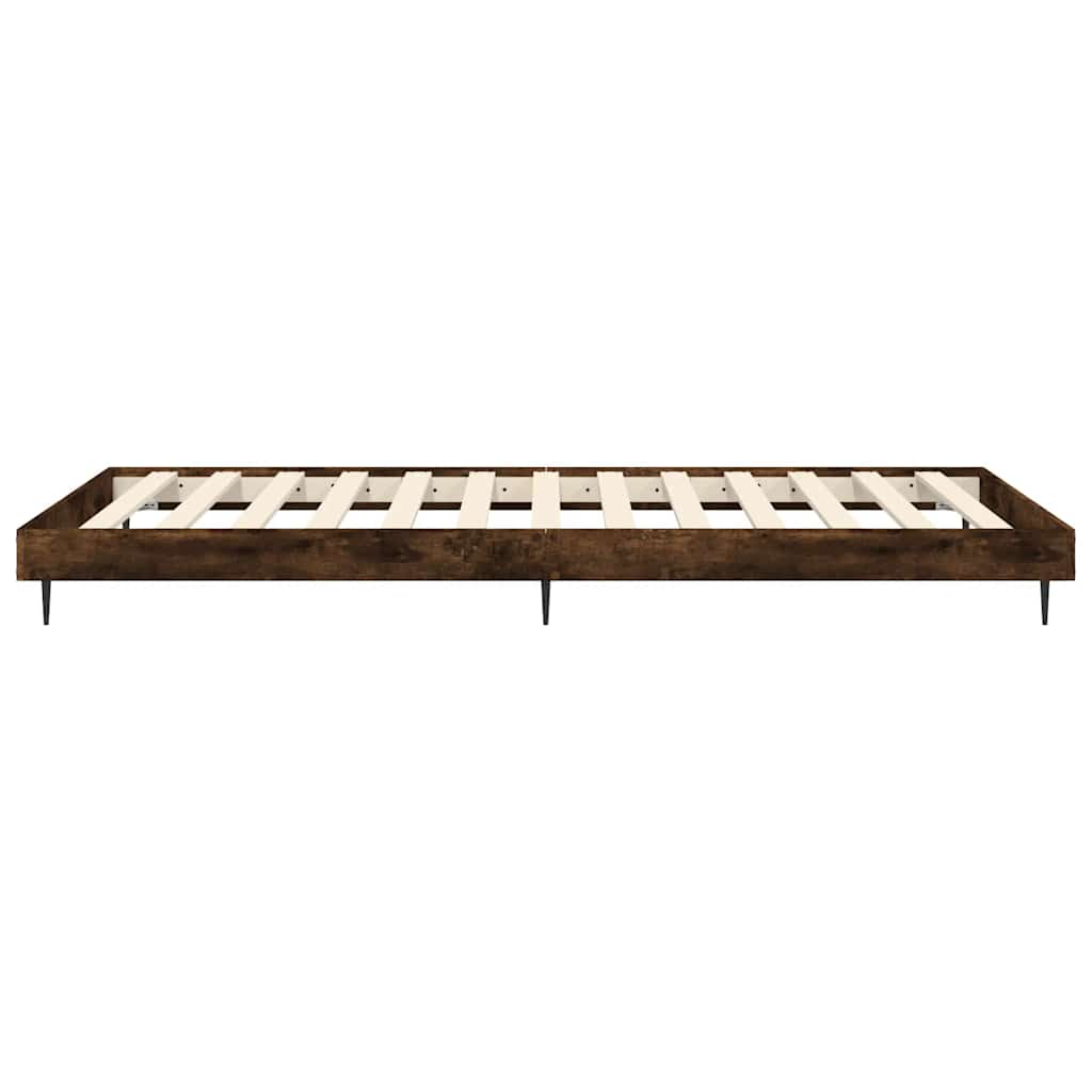 sengeramme 90x200 cm uden madras konstrueret træ røget eg
