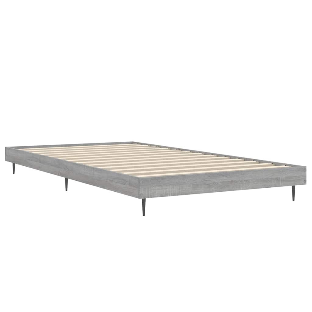 sengeramme 90x200 cm konstrueret træ grå sonoma-eg
