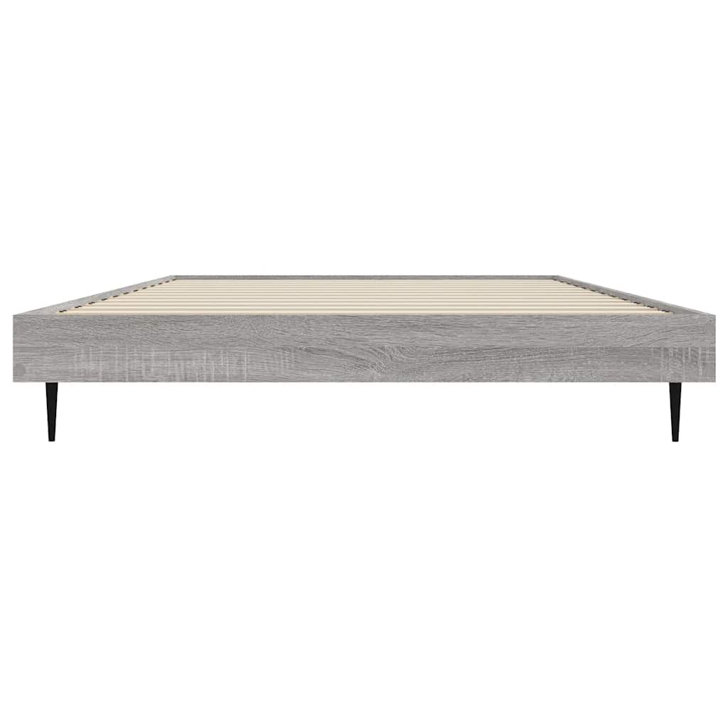 sengeramme 90x200 cm konstrueret træ grå sonoma-eg