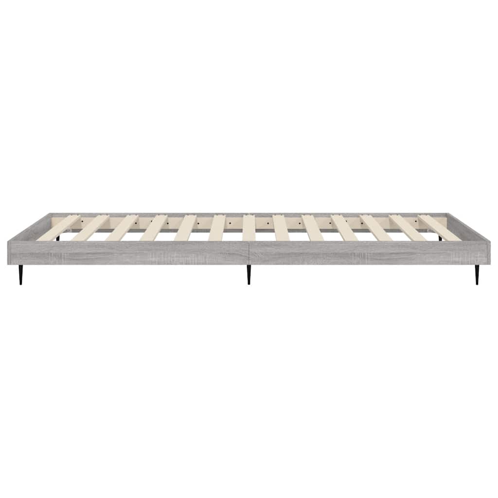 sengeramme 90x200 cm konstrueret træ grå sonoma-eg