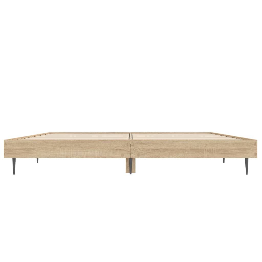 sengeramme 140x190 cm uden madras konstrueret træ sonoma-eg