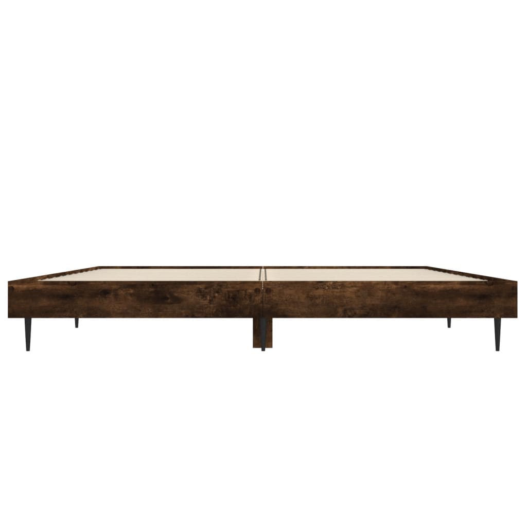 sengeramme 140x190 cm uden madras konstrueret træ røget eg