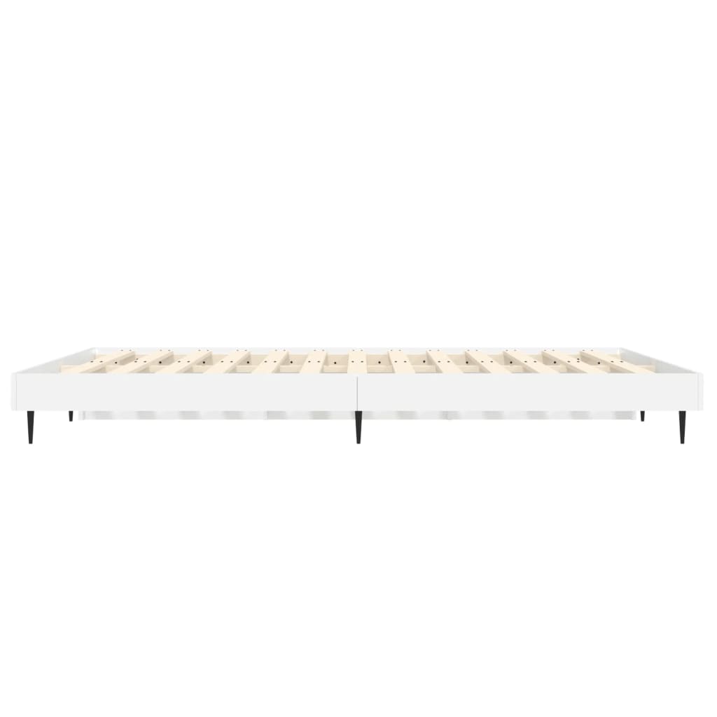 sengestel 135x190 cm konstrueret træ hvid