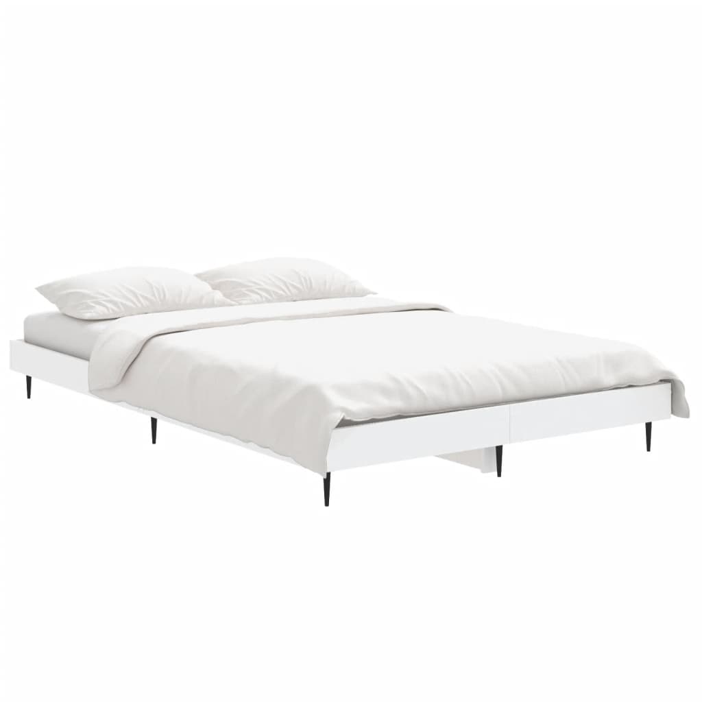 sengestel 120x190 cm konstrueret træ hvid