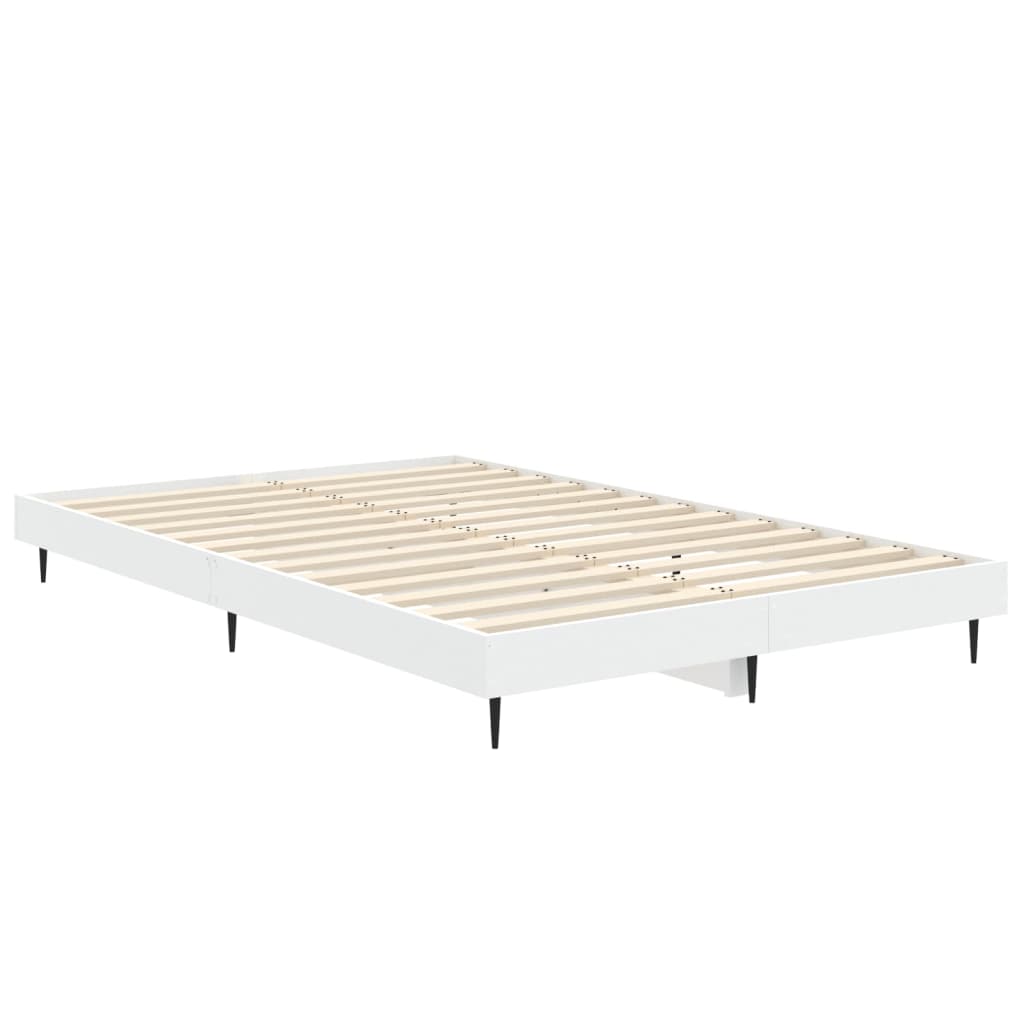 sengestel 120x190 cm konstrueret træ hvid