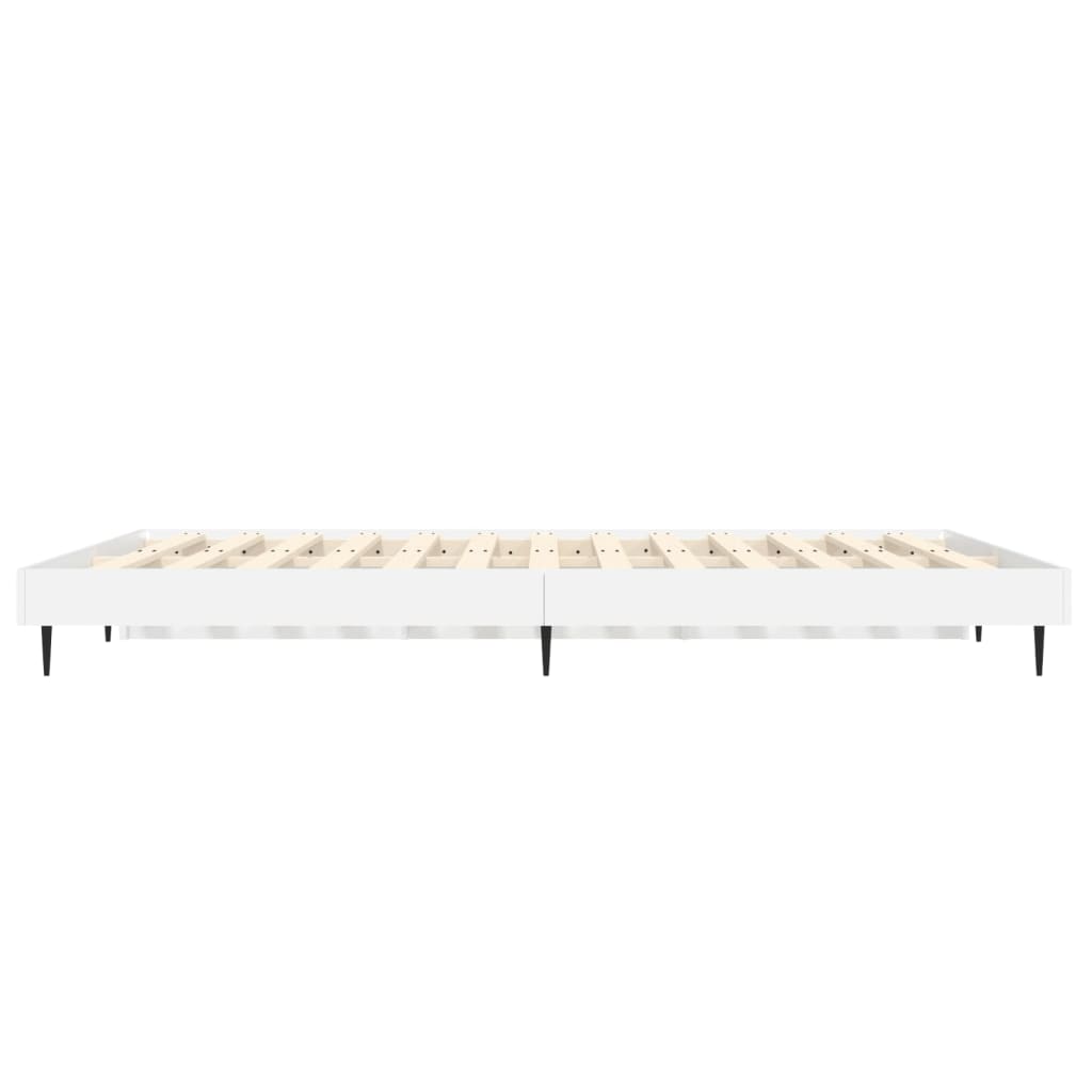 sengestel 120x190 cm konstrueret træ hvid