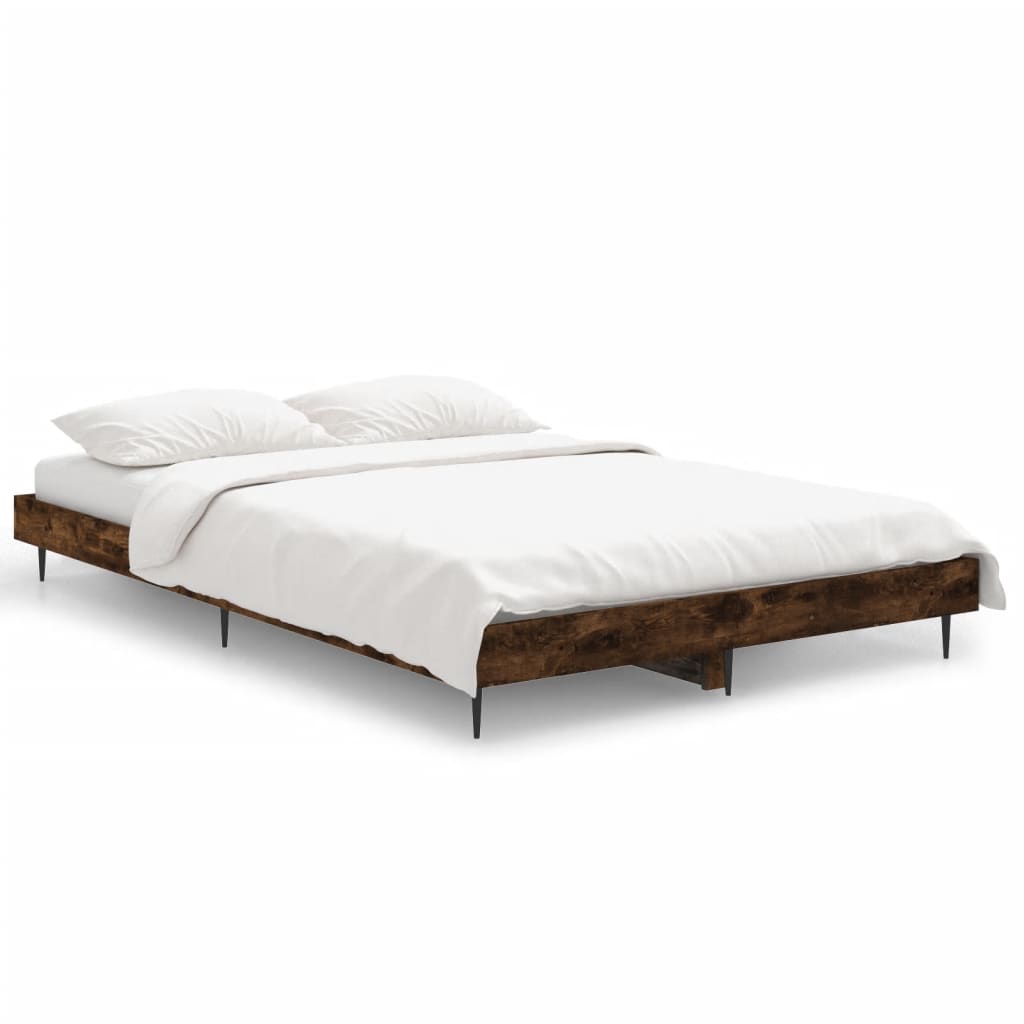 sengeramme 120x190 cm uden madras konstrueret træ røget eg