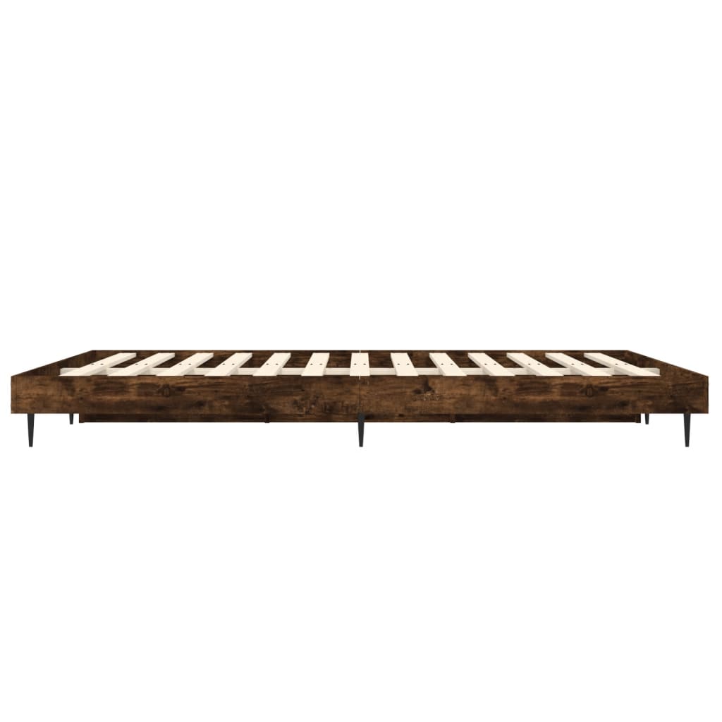 sengeramme 120x190 cm uden madras konstrueret træ røget eg