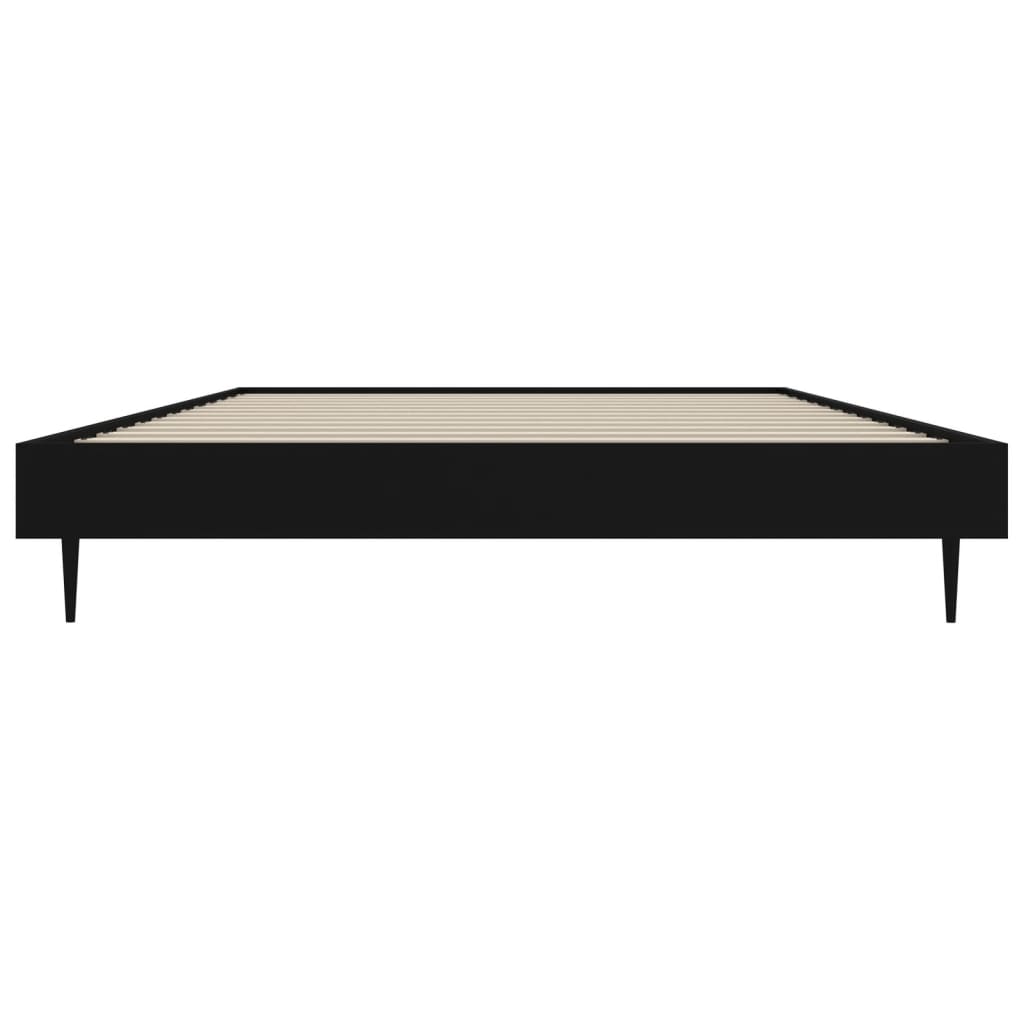 sengeramme 90x190 cm konstrueret træ sort