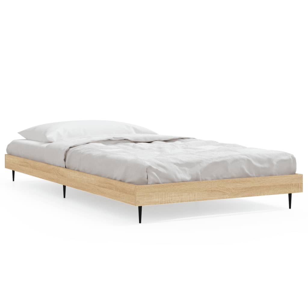 sengeramme 90x190 cm uden madras konstrueret træ sonoma-eg