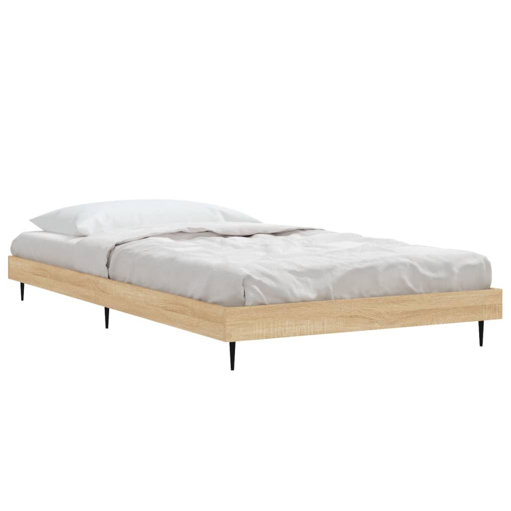 sengeramme 90x190 cm uden madras konstrueret træ sonoma-eg