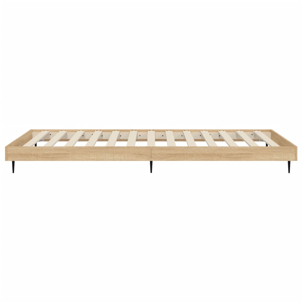 sengeramme 90x190 cm uden madras konstrueret træ sonoma-eg
