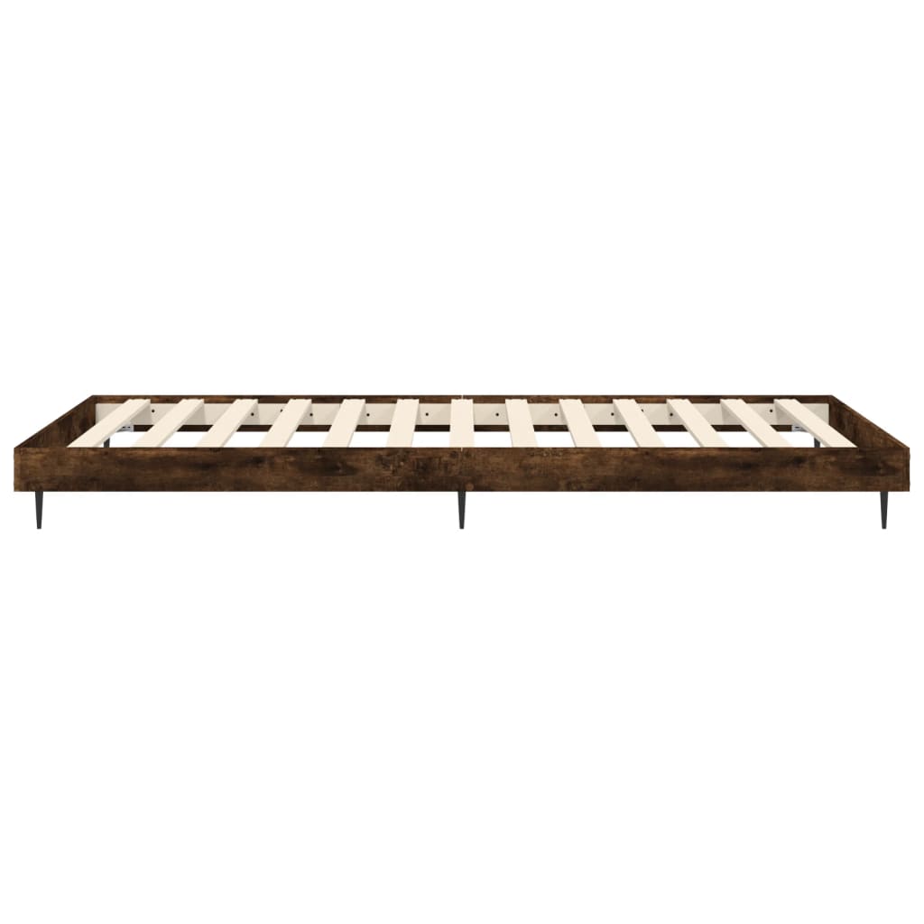 sengeramme 90x190 cm uden madras konstrueret træ røget eg