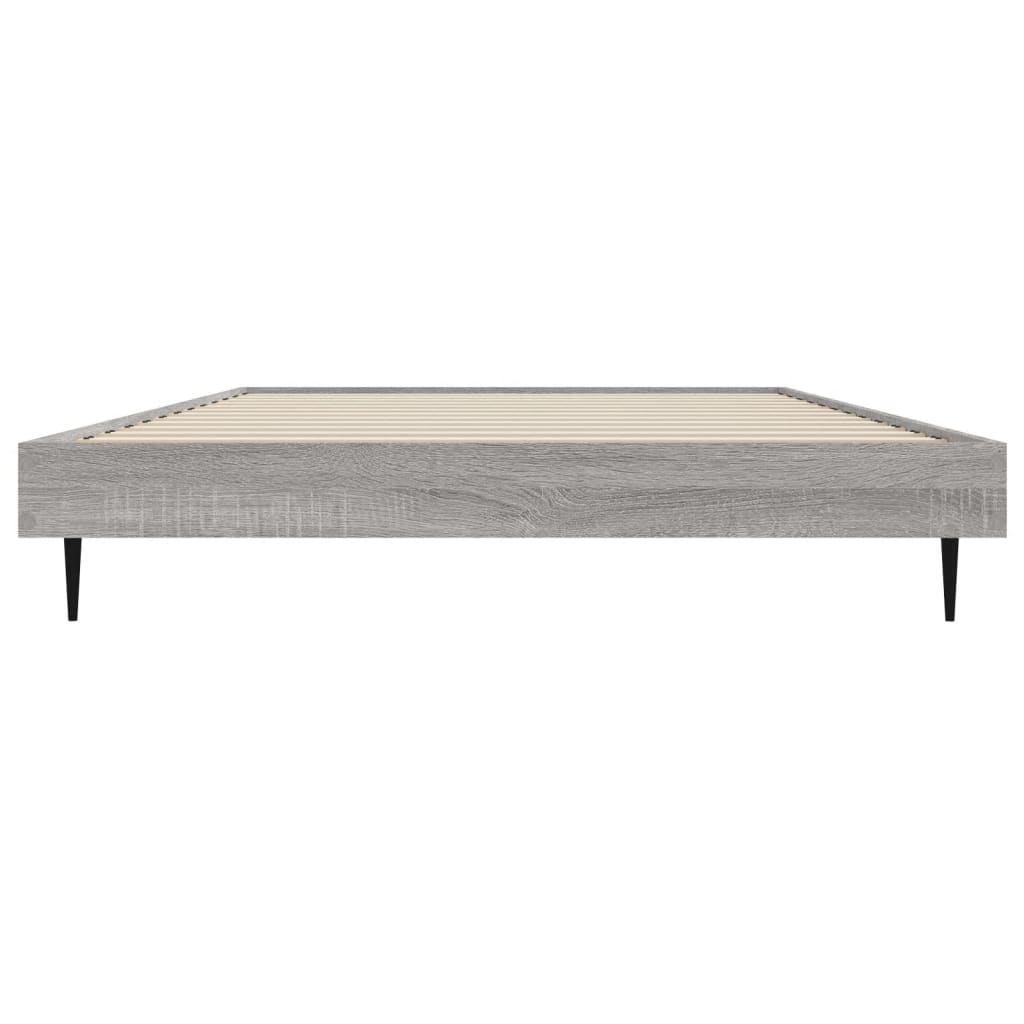 sengeramme 90x190 cm konstrueret træ grå sonoma-eg