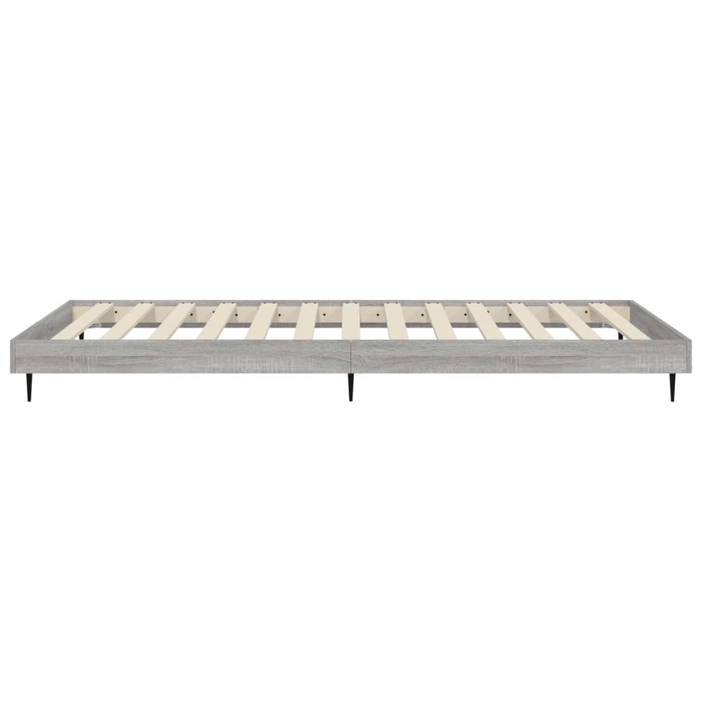 sengeramme 90x190 cm konstrueret træ grå sonoma-eg