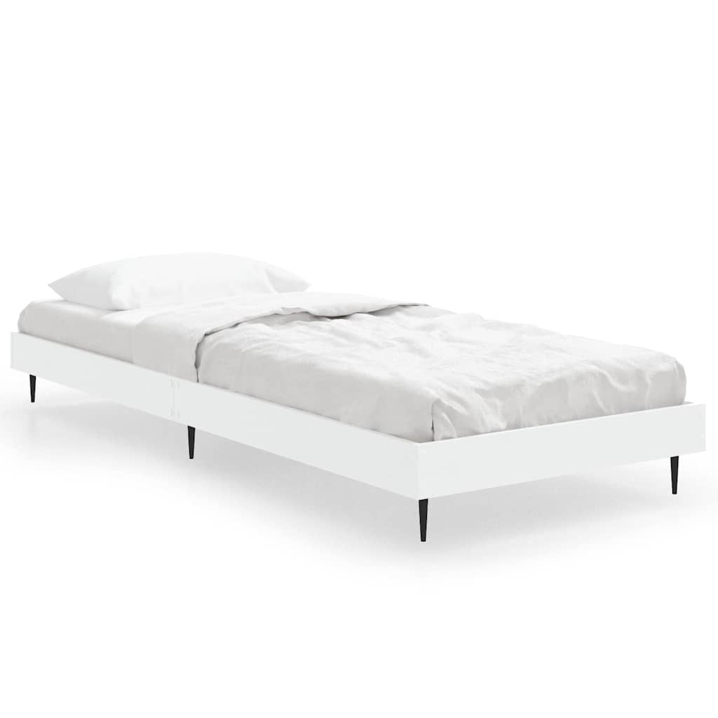 sengeramme 75x190 cm konstrueret træ hvid
