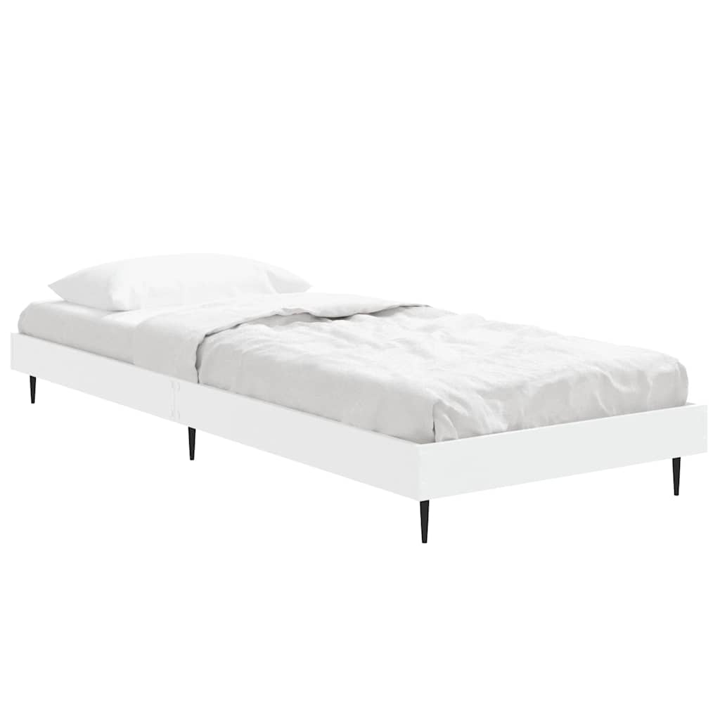 sengeramme 75x190 cm konstrueret træ hvid