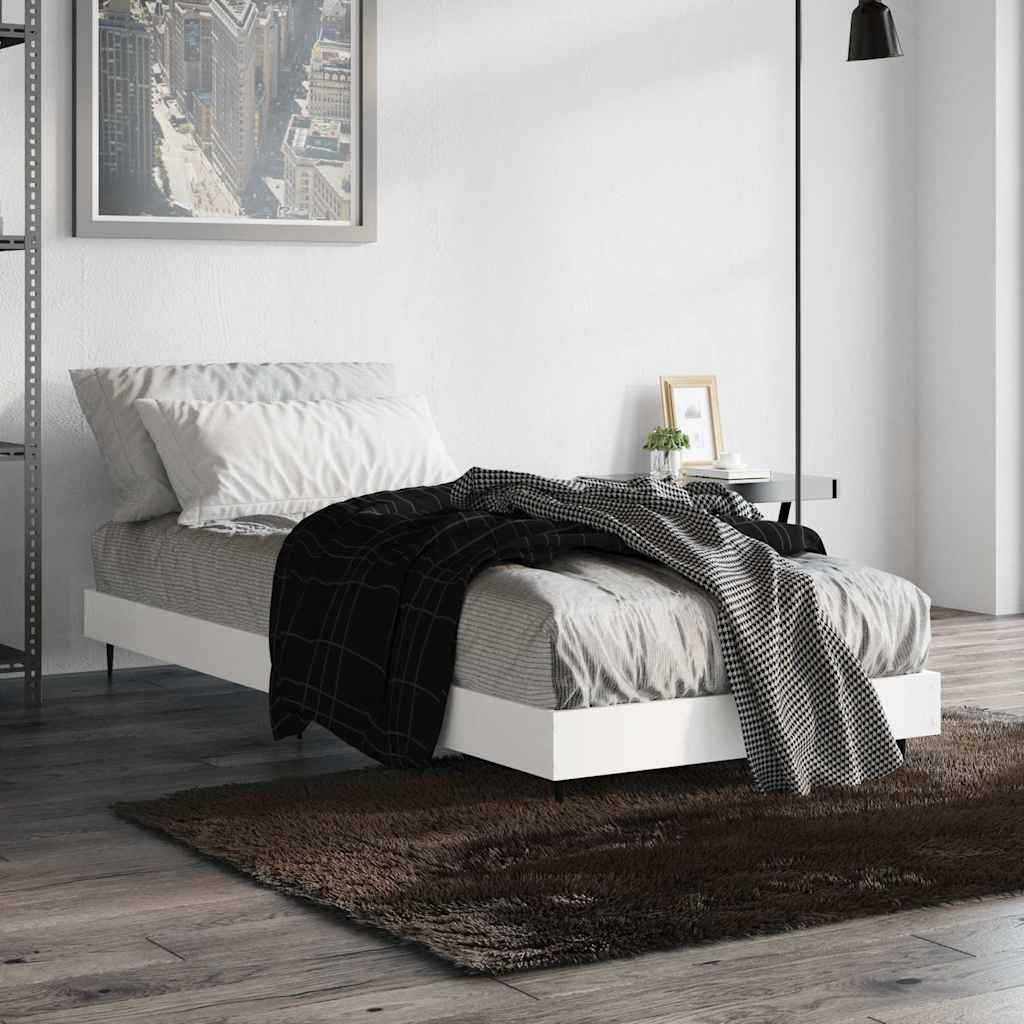 sengeramme 75x190 cm konstrueret træ hvid