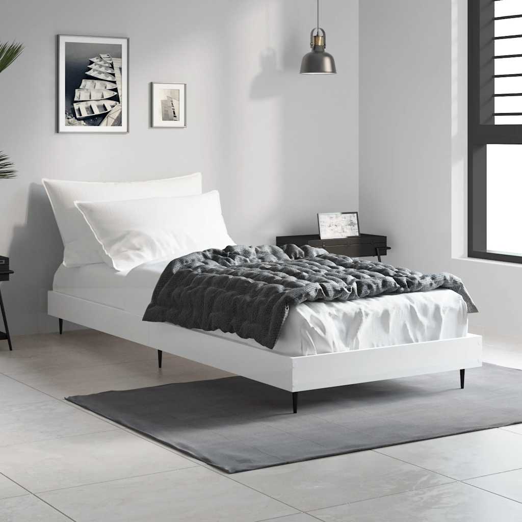 sengeramme 75x190 cm konstrueret træ hvid