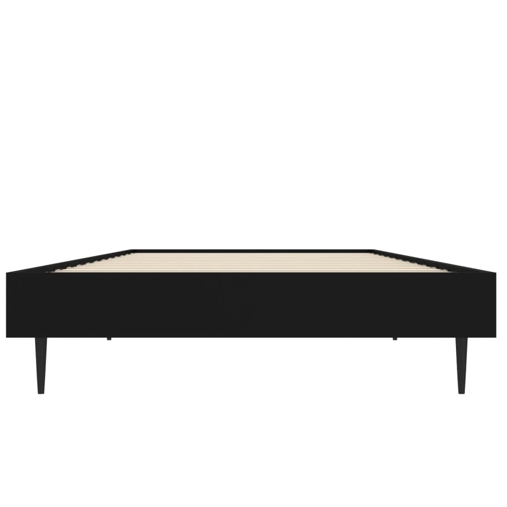 sengeramme 75x190 cm konstrueret træ sort
