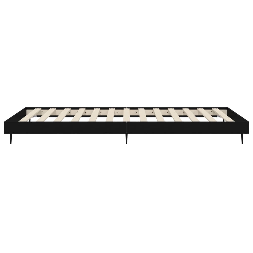 sengeramme 75x190 cm konstrueret træ sort