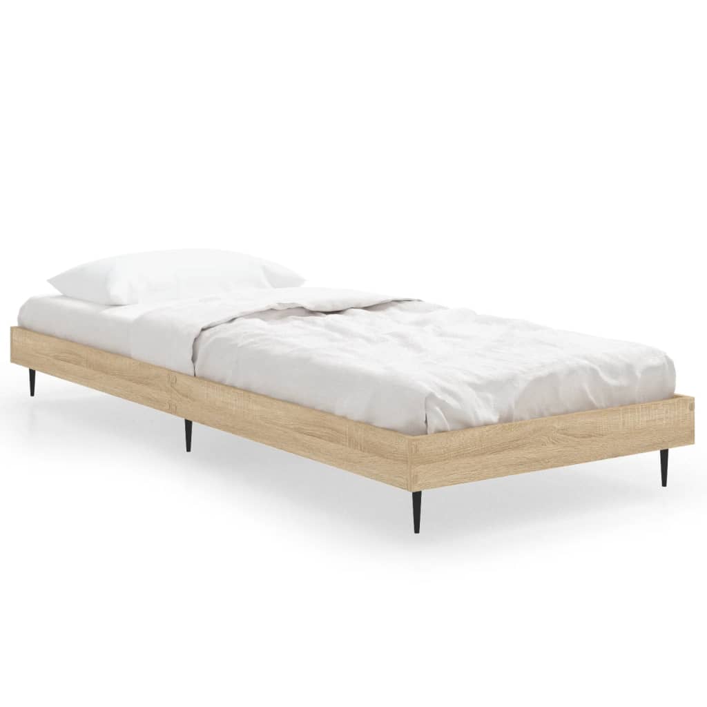 sengeramme 75x190 cm uden madras konstrueret træ sonoma-eg