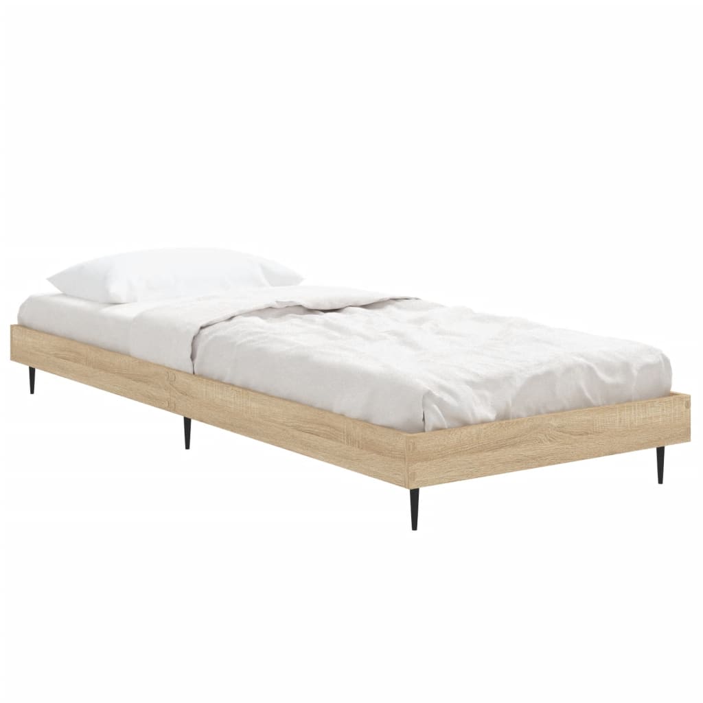 sengeramme 75x190 cm uden madras konstrueret træ sonoma-eg