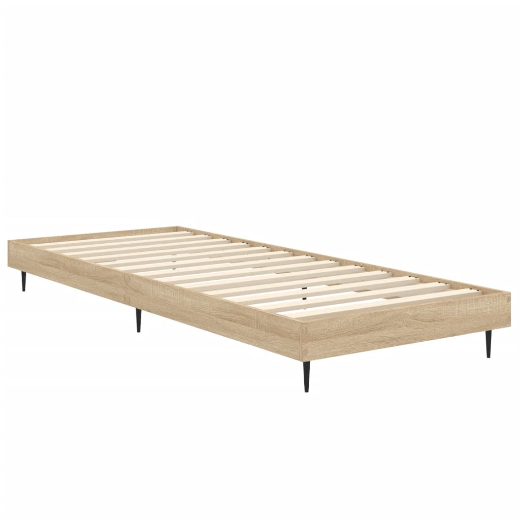 sengeramme 75x190 cm uden madras konstrueret træ sonoma-eg