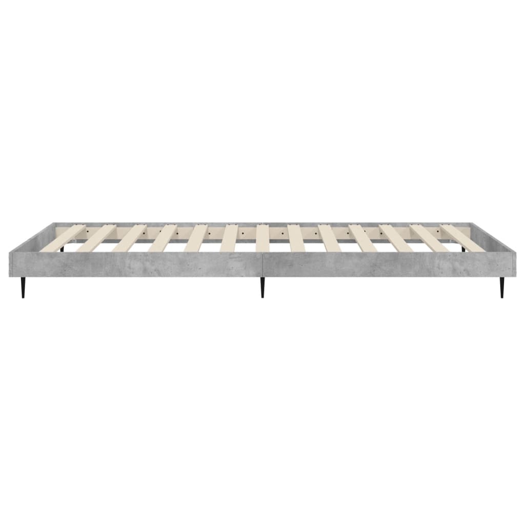 sengeramme 75x190 cm konstrueret træ betongrå