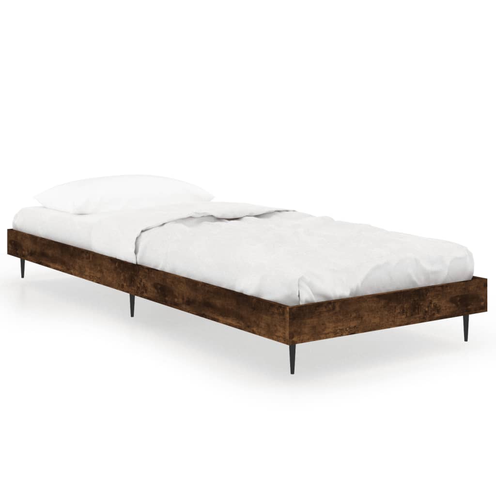 sengeramme 75x190 cm uden madras konstrueret træ røget eg