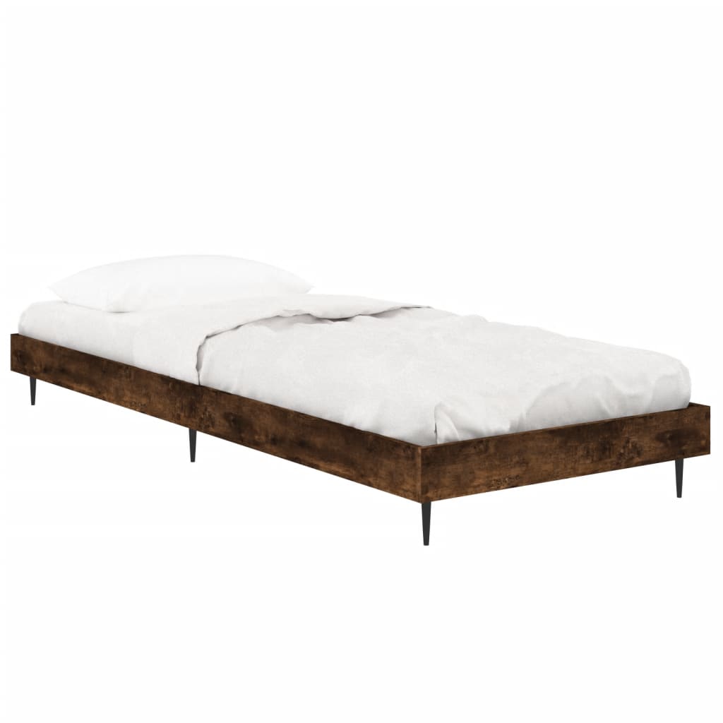 sengeramme 75x190 cm uden madras konstrueret træ røget eg
