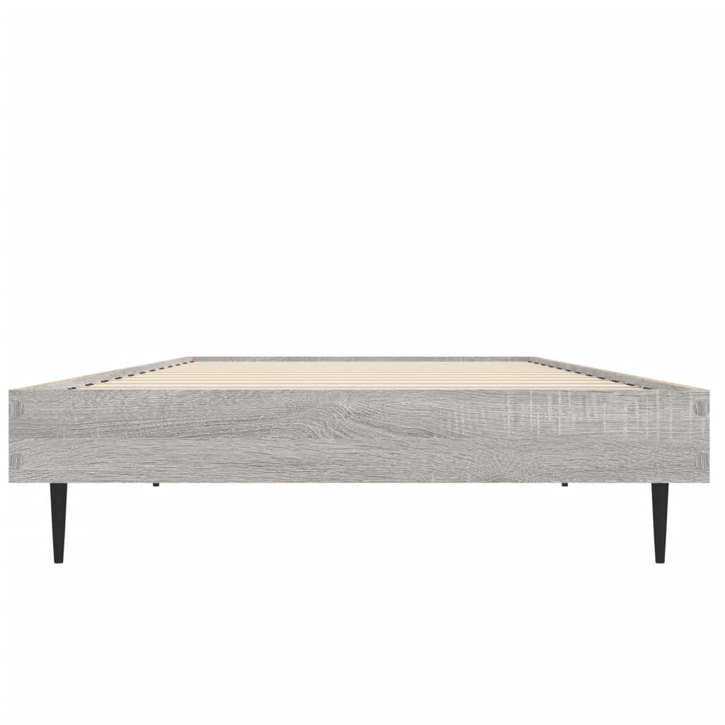 sengeramme 75x190 cm konstrueret træ grå sonoma-eg