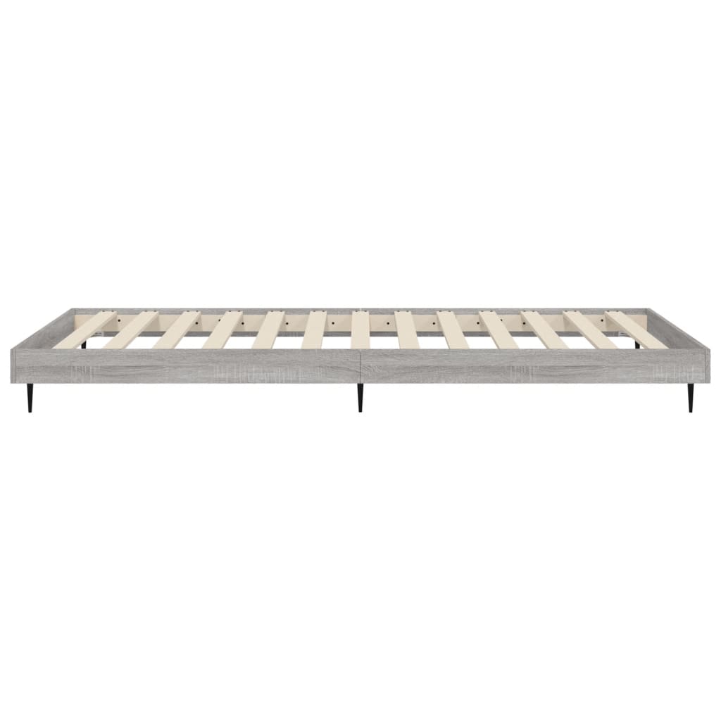 sengeramme 75x190 cm konstrueret træ grå sonoma-eg