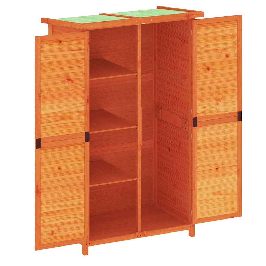redskabsskur til haven 83x57x140 cm massivt fyrretræ