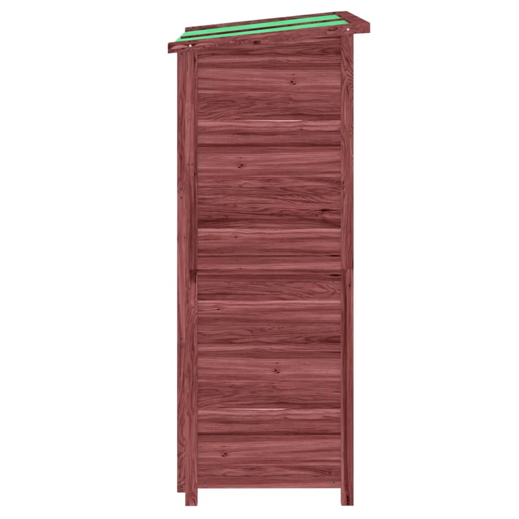 redskabsskur til haven 83x57x140 cm massivt fyrretræ mokkafarve
