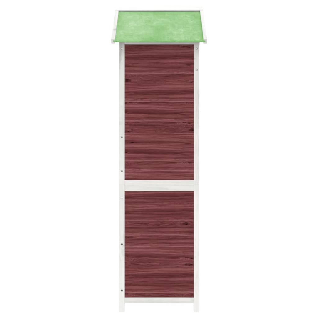 redskabsskur 120x53,5x170 cm massivt fyrretræ mokkafarvet