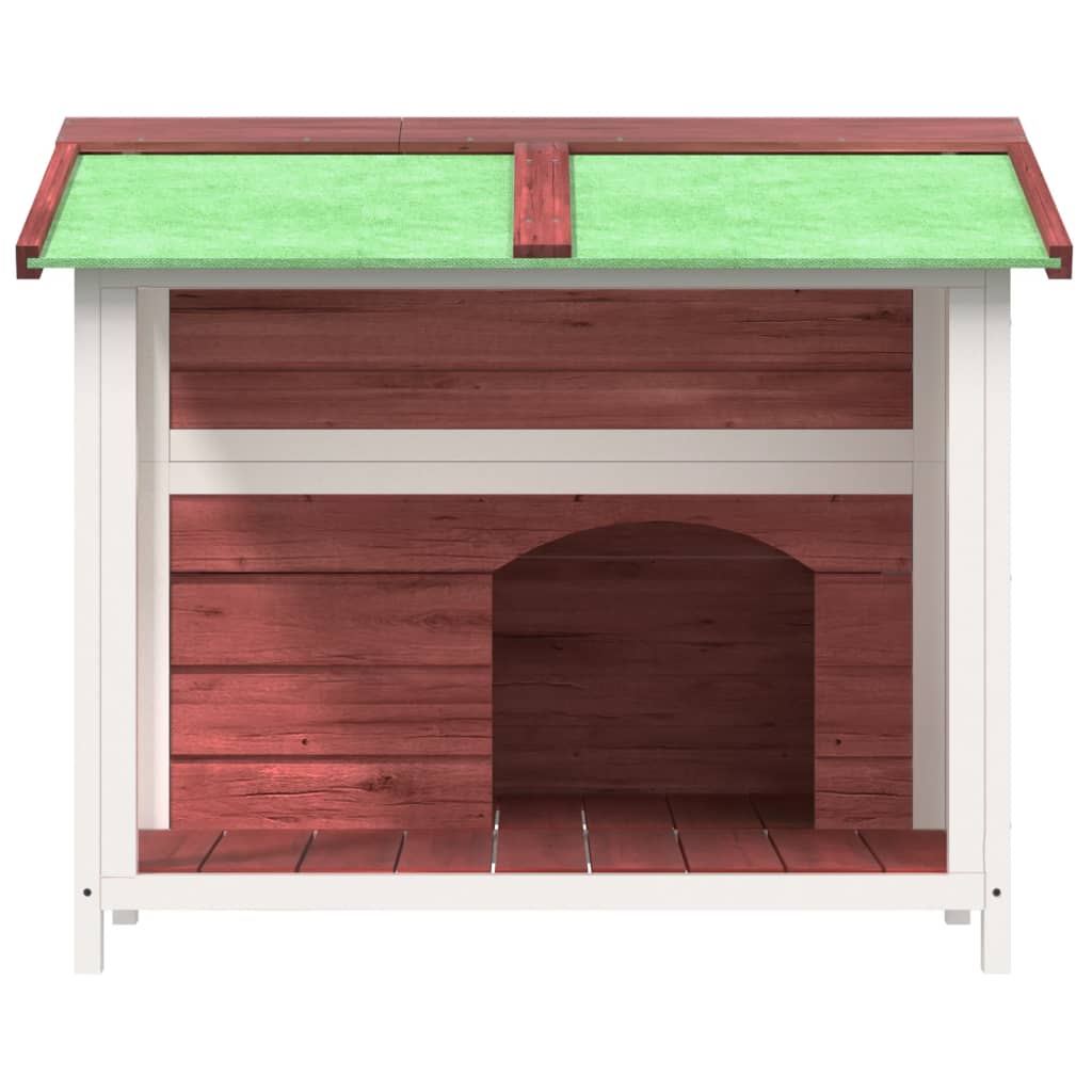 hundehus 96x87x80,5 cm massivt fyrretræ mokkafarvet
