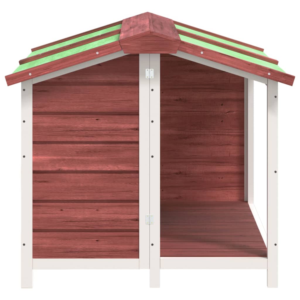 hundehus 96x87x80,5 cm massivt fyrretræ mokkafarvet