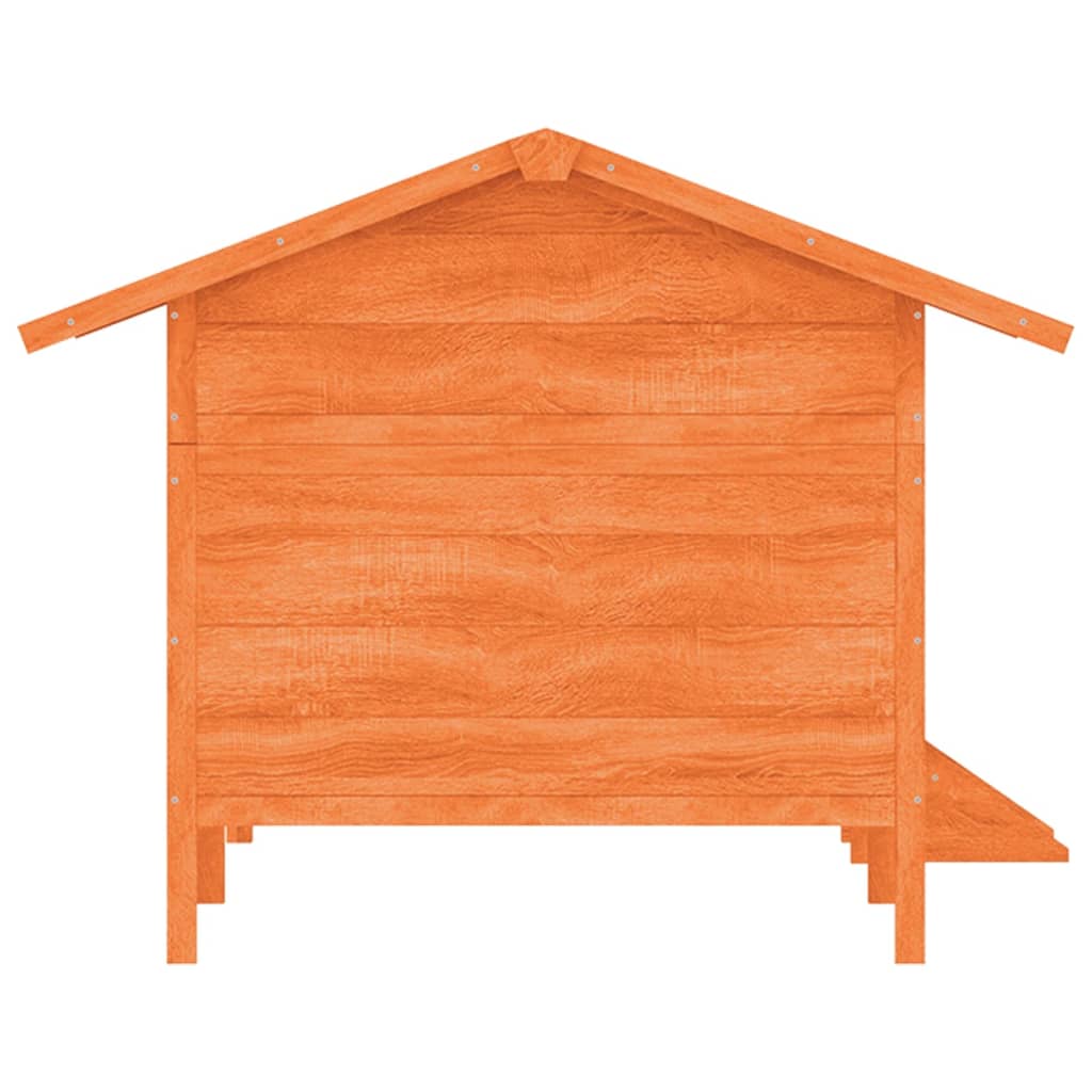hundehus 159x120x88,5 cm massivt fyrretræ brun