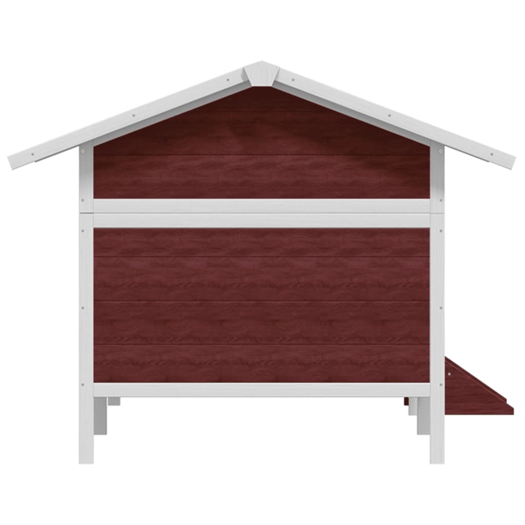 hundehus 159x120x88,5 cm massivt fyrretræ mokkafarvet