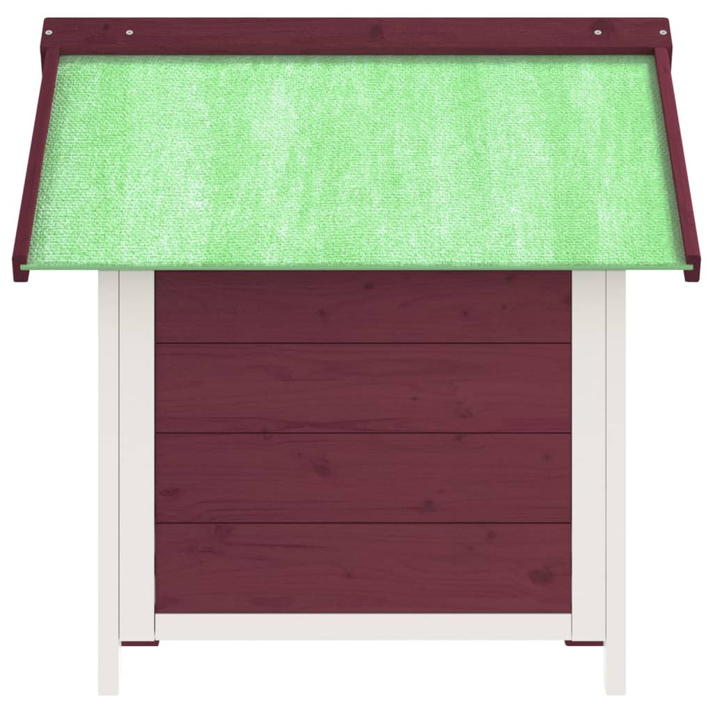 hundehus 65x65x61,5 cm massivt fyrretræ mokkafarvet